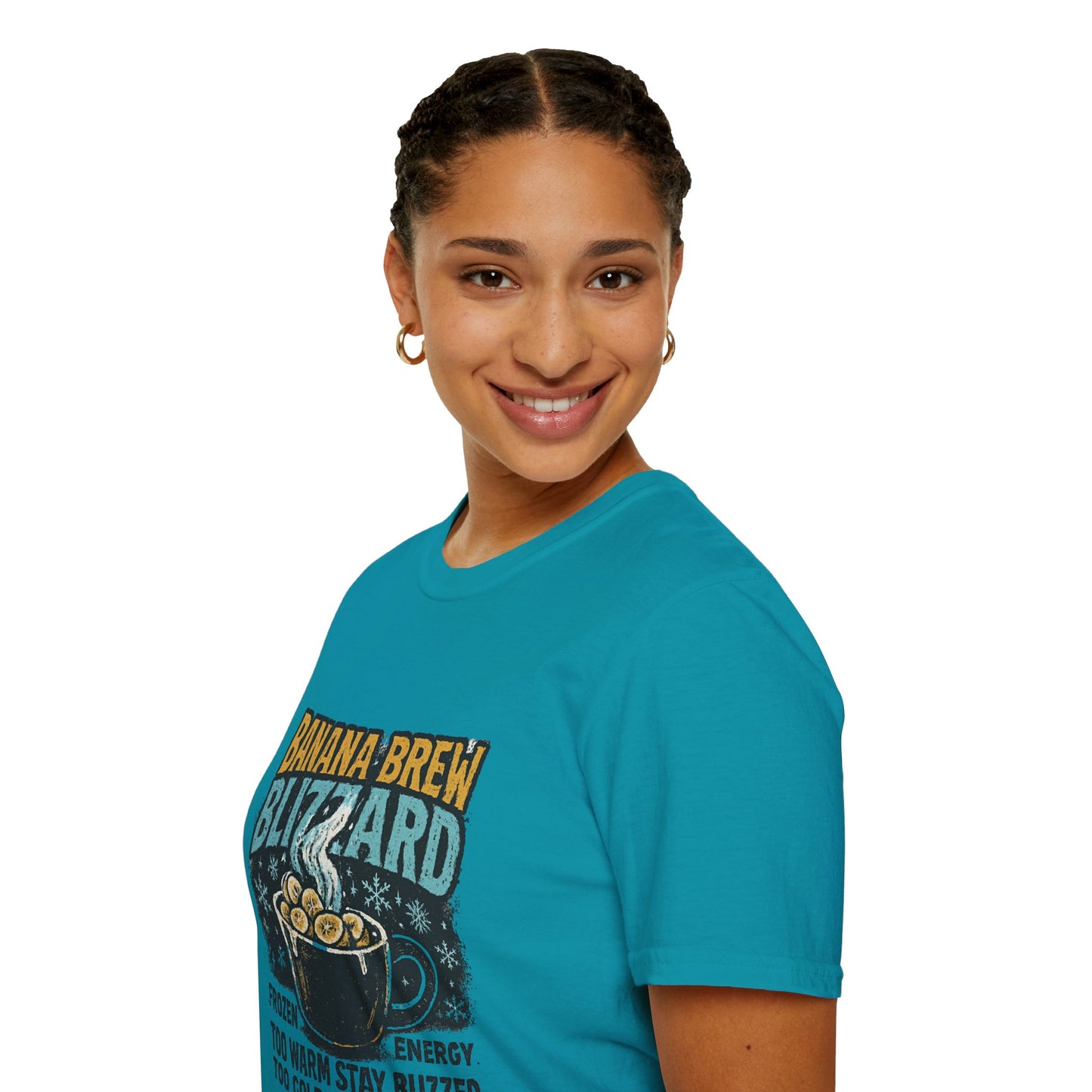 Banana Brew Blizzard | Funny Christmas Coffee Lover Unisex T-Shirt