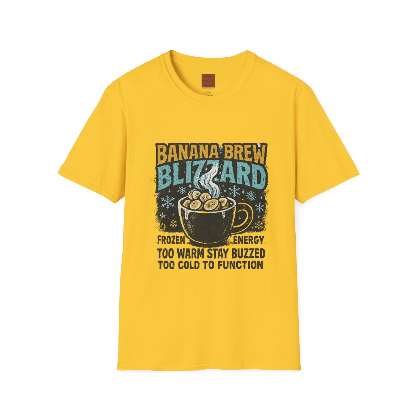 Banana Brew Blizzard | Funny Christmas Coffee Lover Unisex T-Shirt