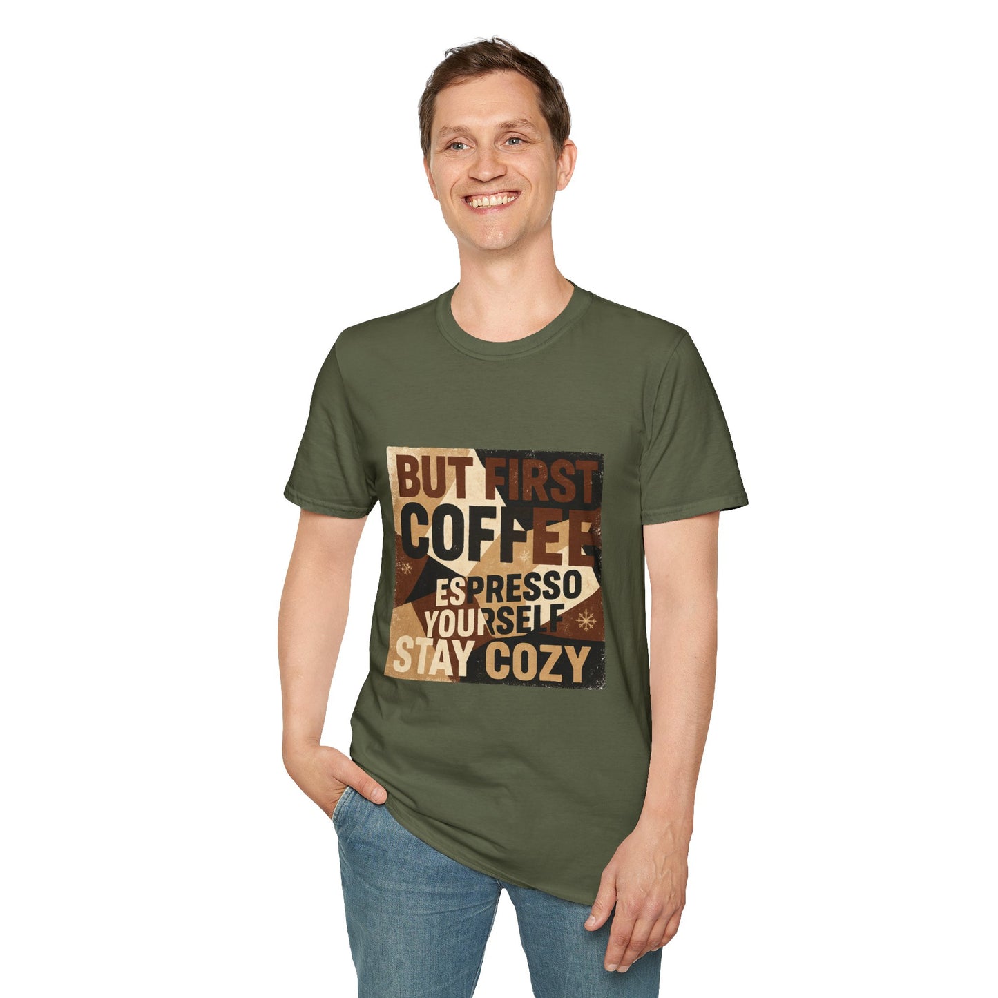 But First Coffee | Cozy Christmas Espresso Lover Unisex T-Shirt