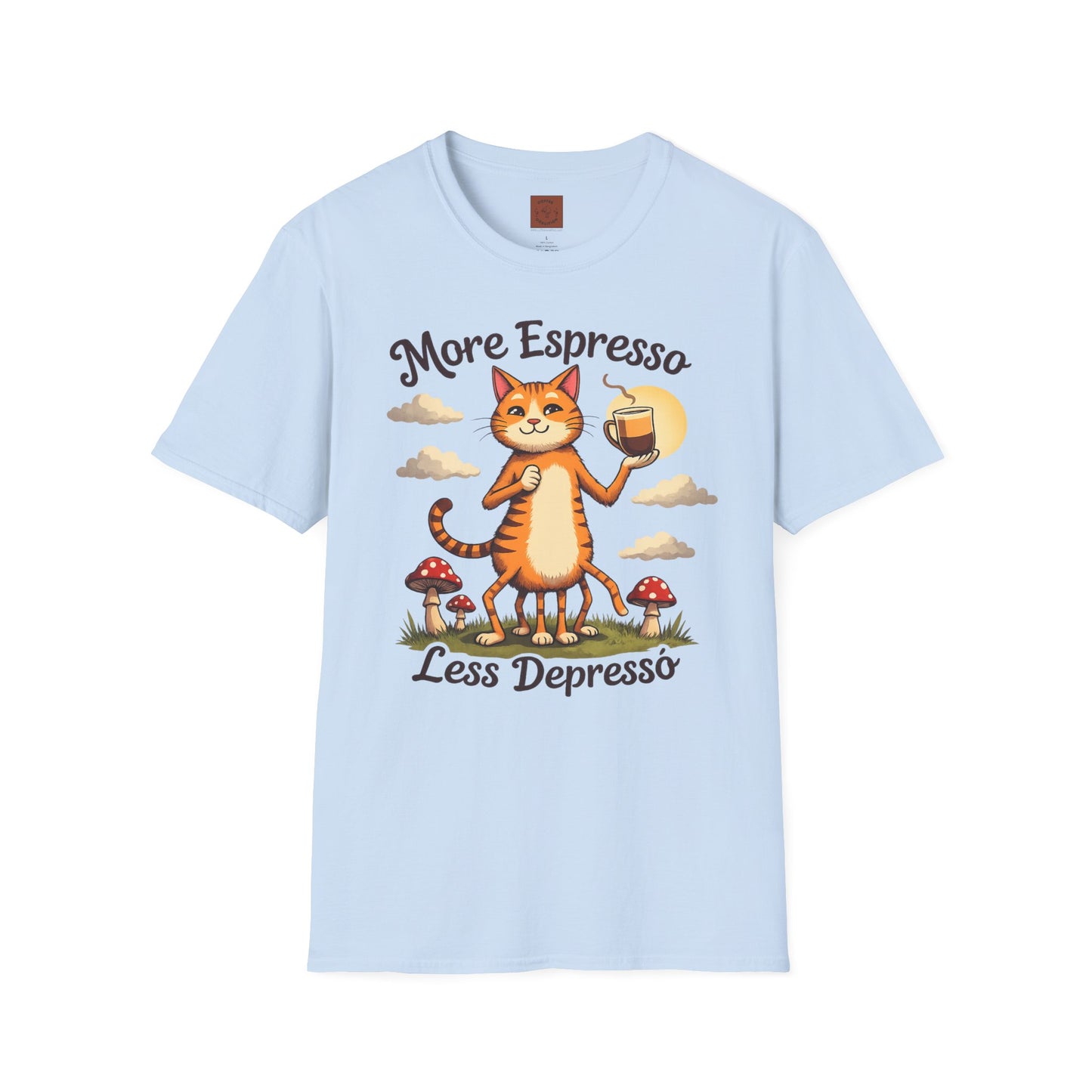 More Espresso, Less Depresso | Coffee Cat Vibes Tee