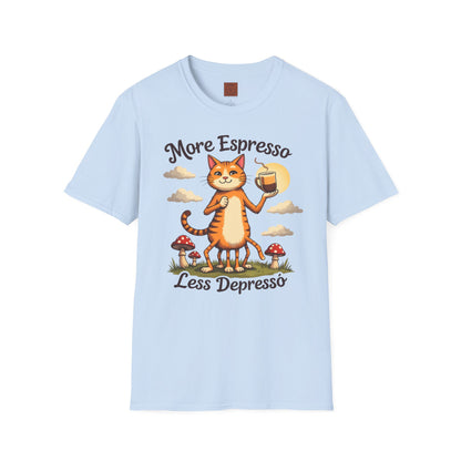 More Espresso, Less Depresso | Coffee Cat Vibes Tee