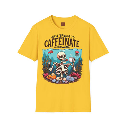 Skeleton under water