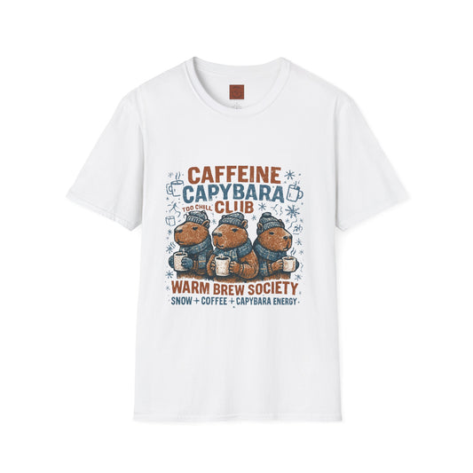 Caffeine Capybara Club | Funny Coffee Winter Unisex T-Shirt