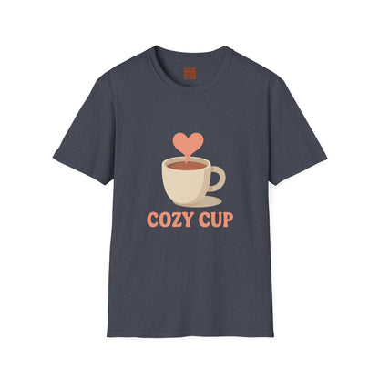 Cozy Cup – Unisex Cute Coffee Lover T-Shirt