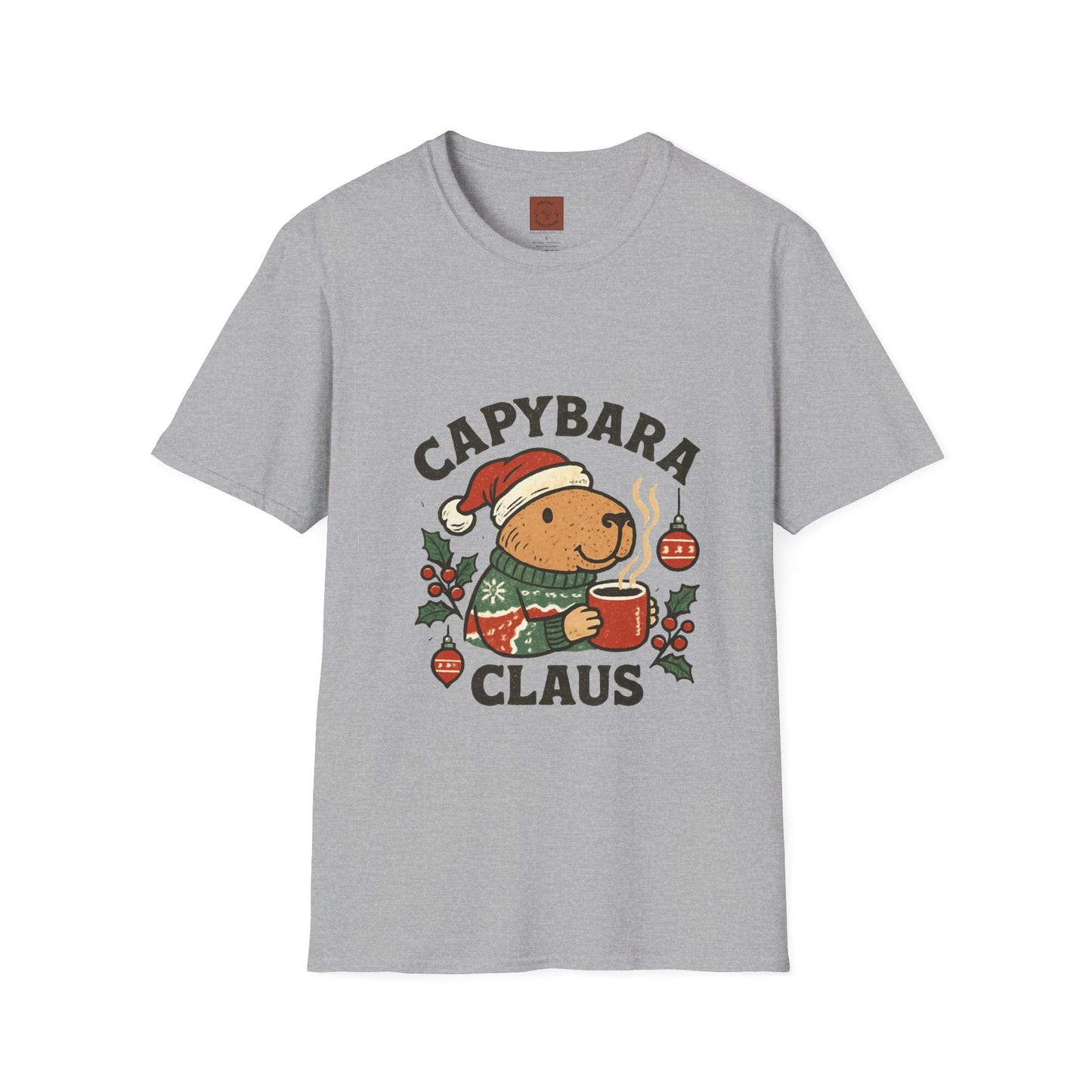 Capybara Claus | Funny Christmas Coffee Lover Unisex T-Shirt