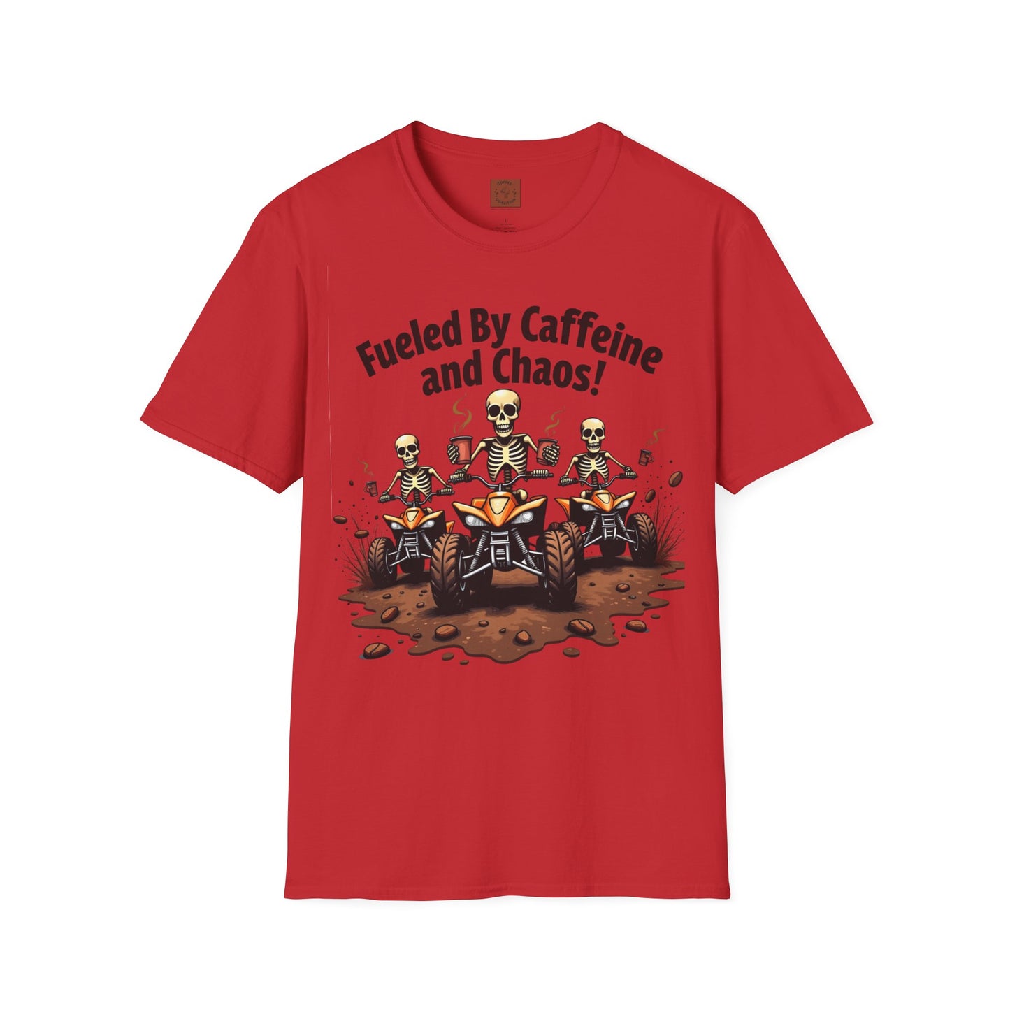 Fueled by Caffeine & Chaos | Skeleton Riders Tee