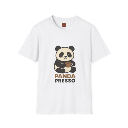 Panda Presso | Cute Coffee Lover Unisex T-Shirt