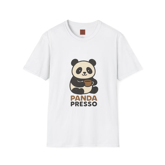 Panda Presso | Cute Coffee Lover Unisex T-Shirt
