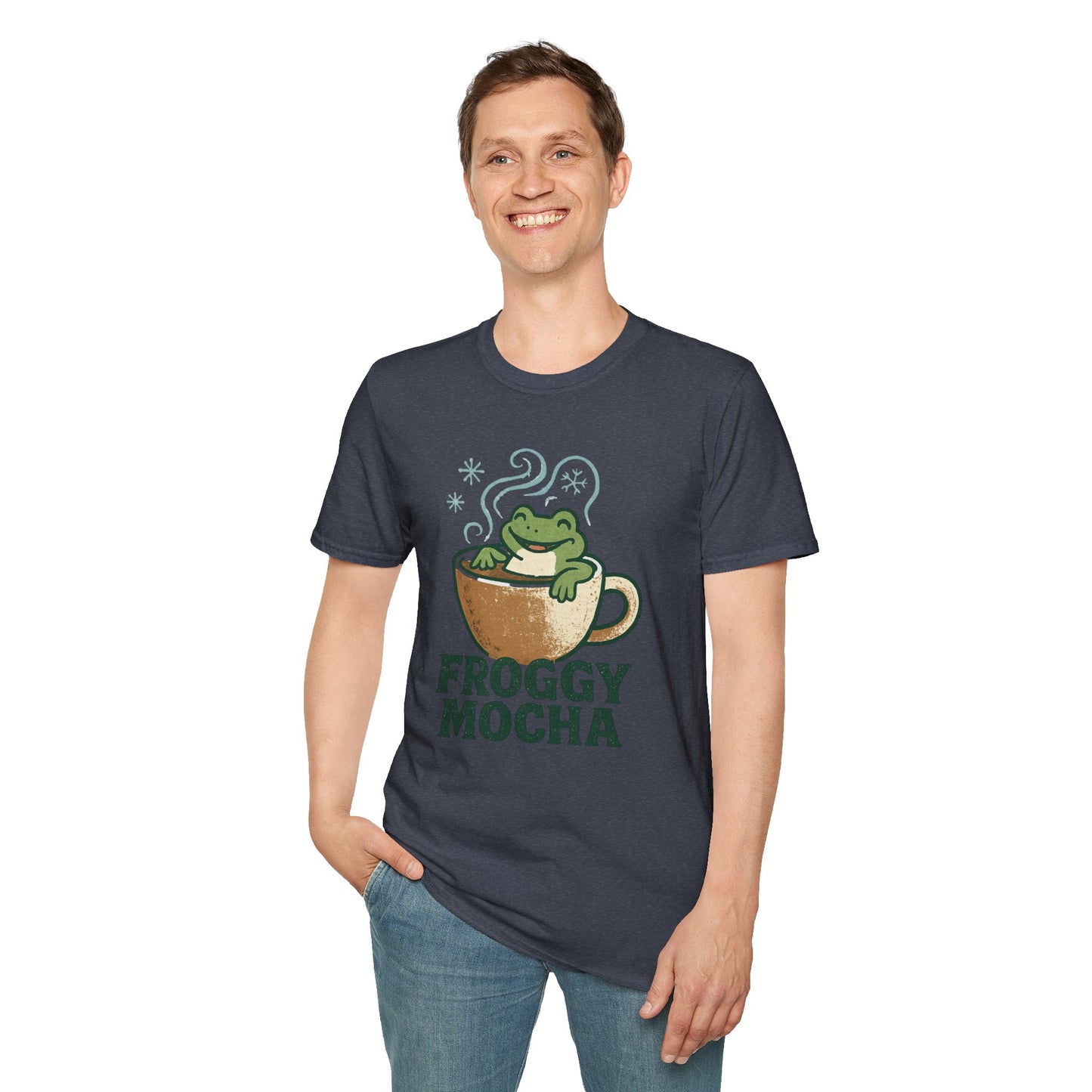 Froggy Mocha | Cute Christmas Coffee Lover Unisex T-Shirt