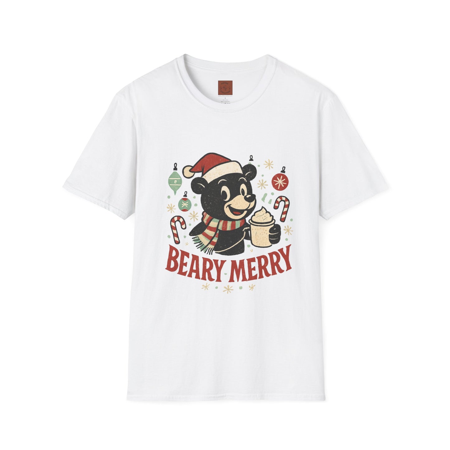 Beary Merry | Cute Bear Coffee Christmas Unisex T-Shirt