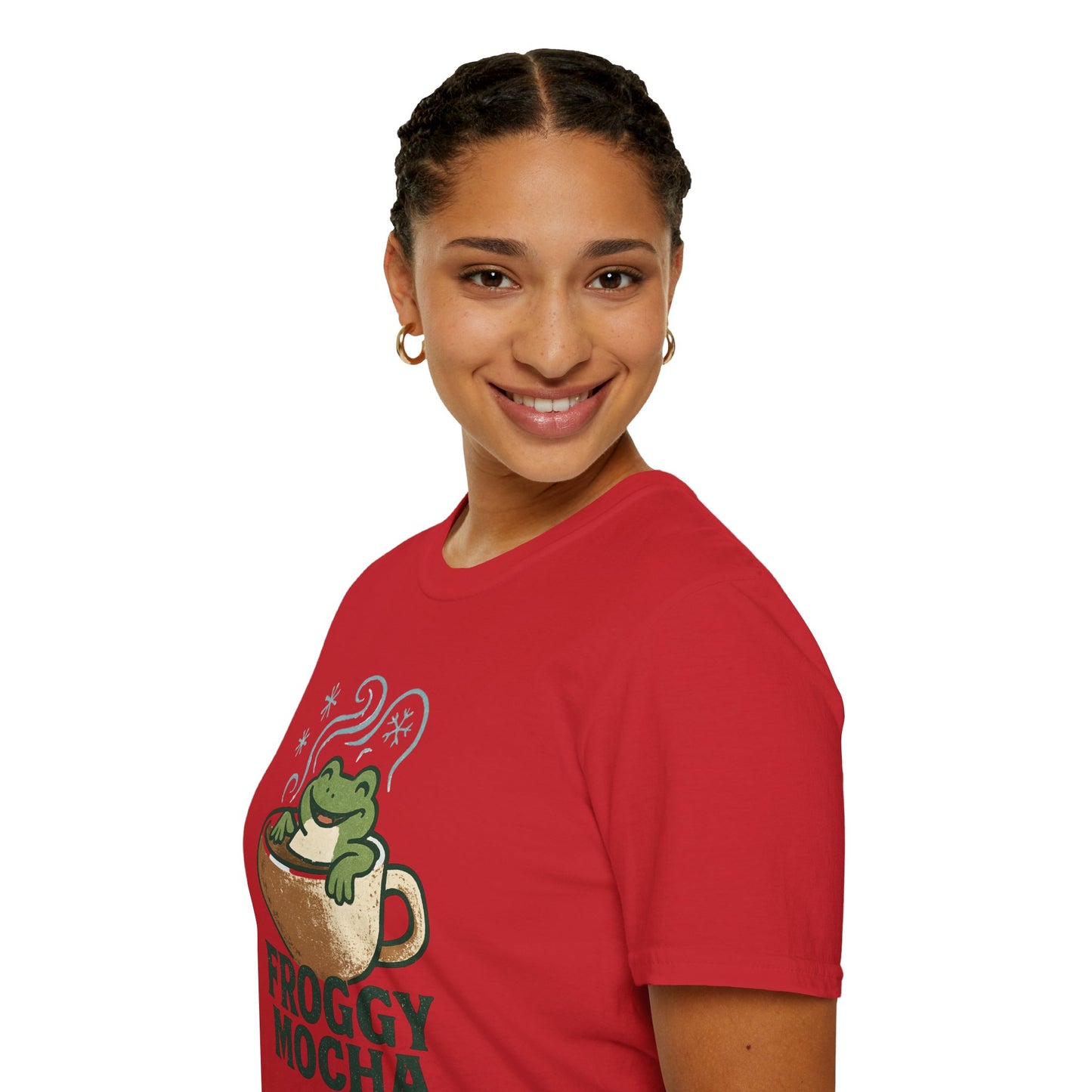 Froggy Mocha | Cute Christmas Coffee Lover Unisex T-Shirt