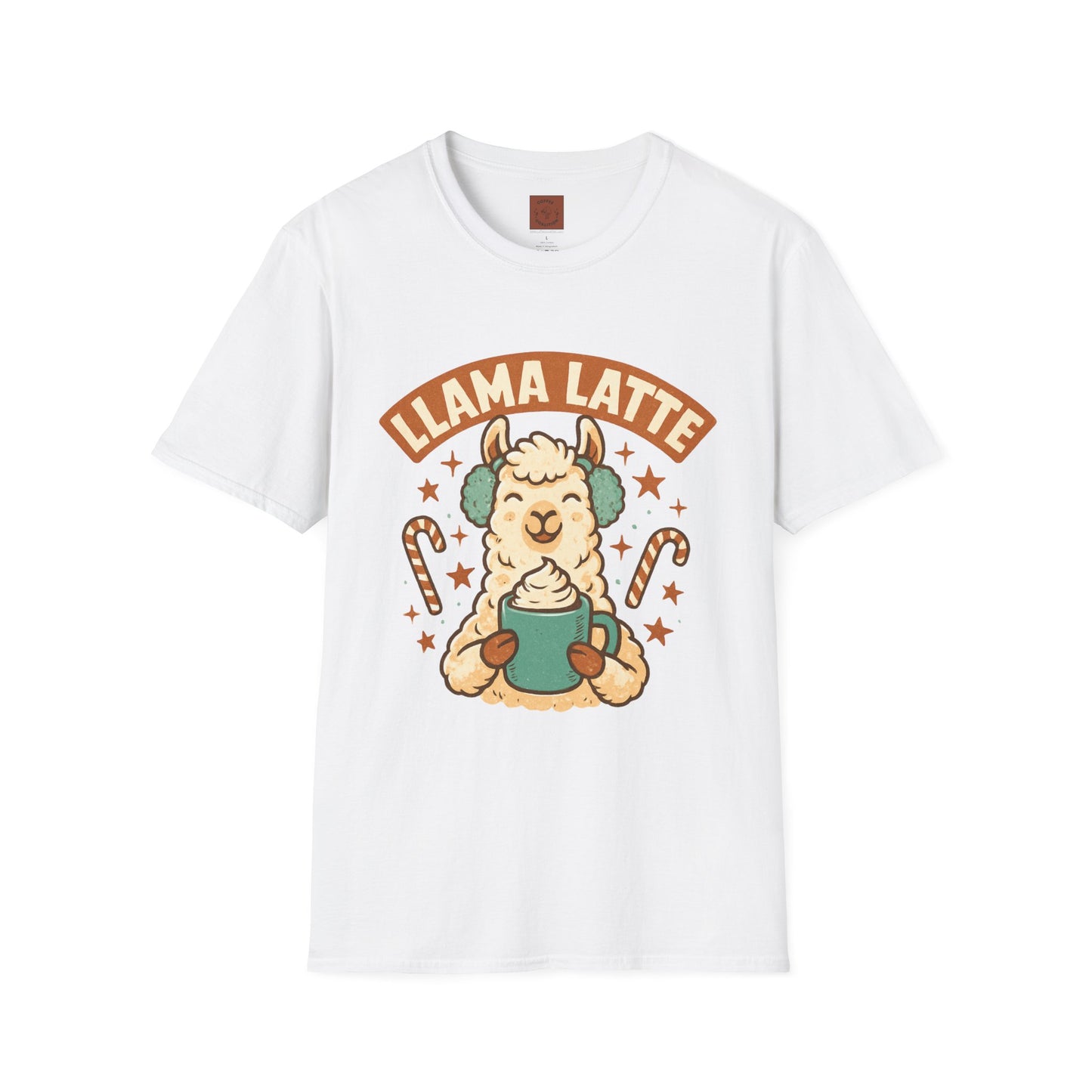Llama Latte | Cute Christmas Coffee Lover Unisex T-Shirt