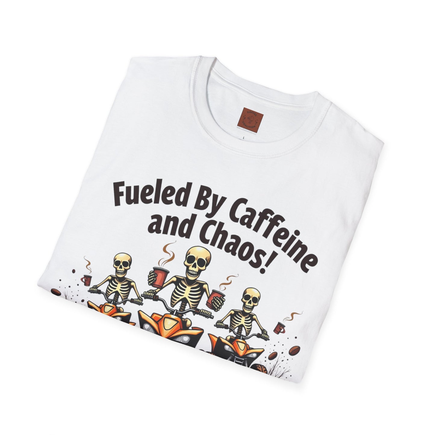 Fueled by Caffeine & Chaos | Skeleton Riders Tee
