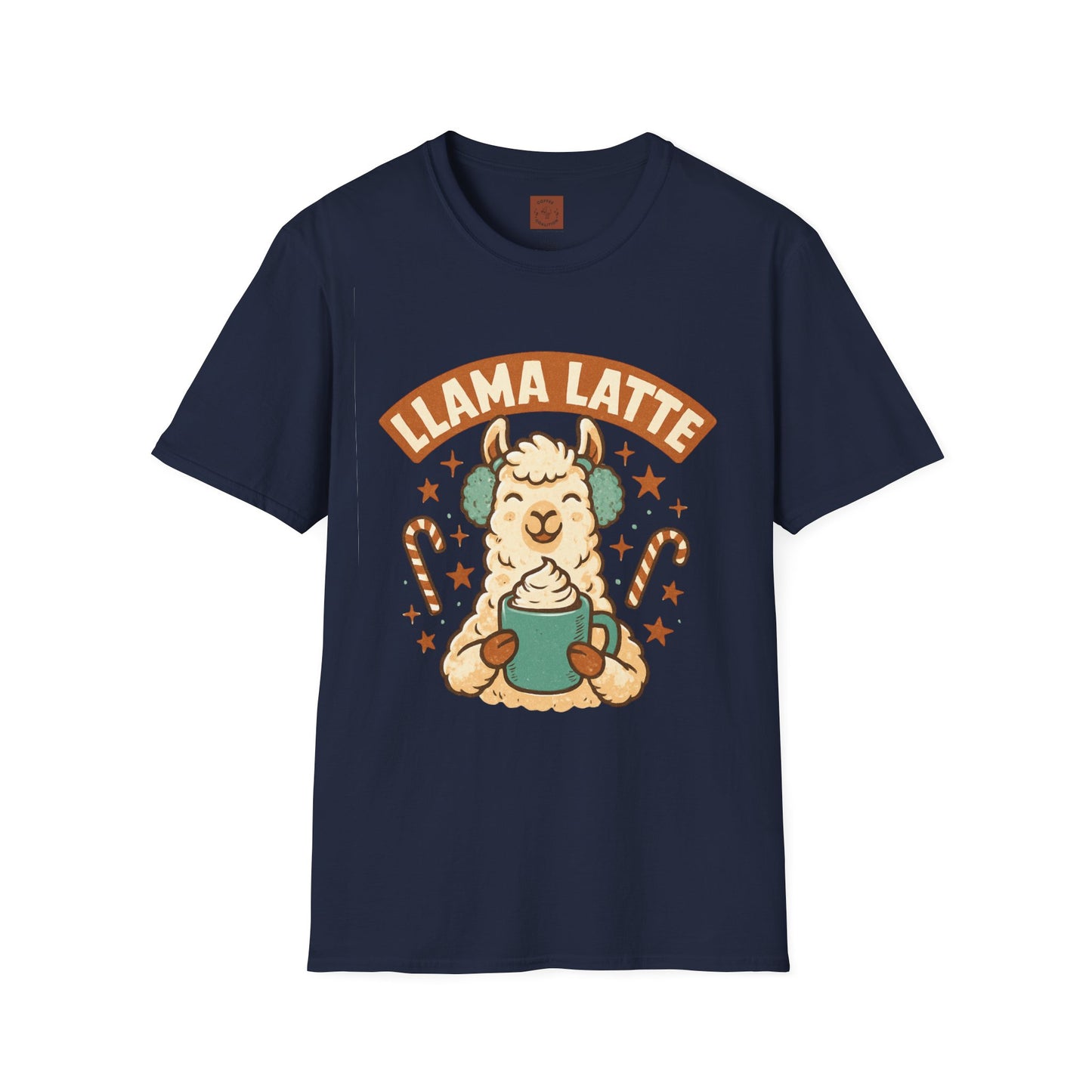 Llama Latte | Cute Christmas Coffee Lover Unisex T-Shirt