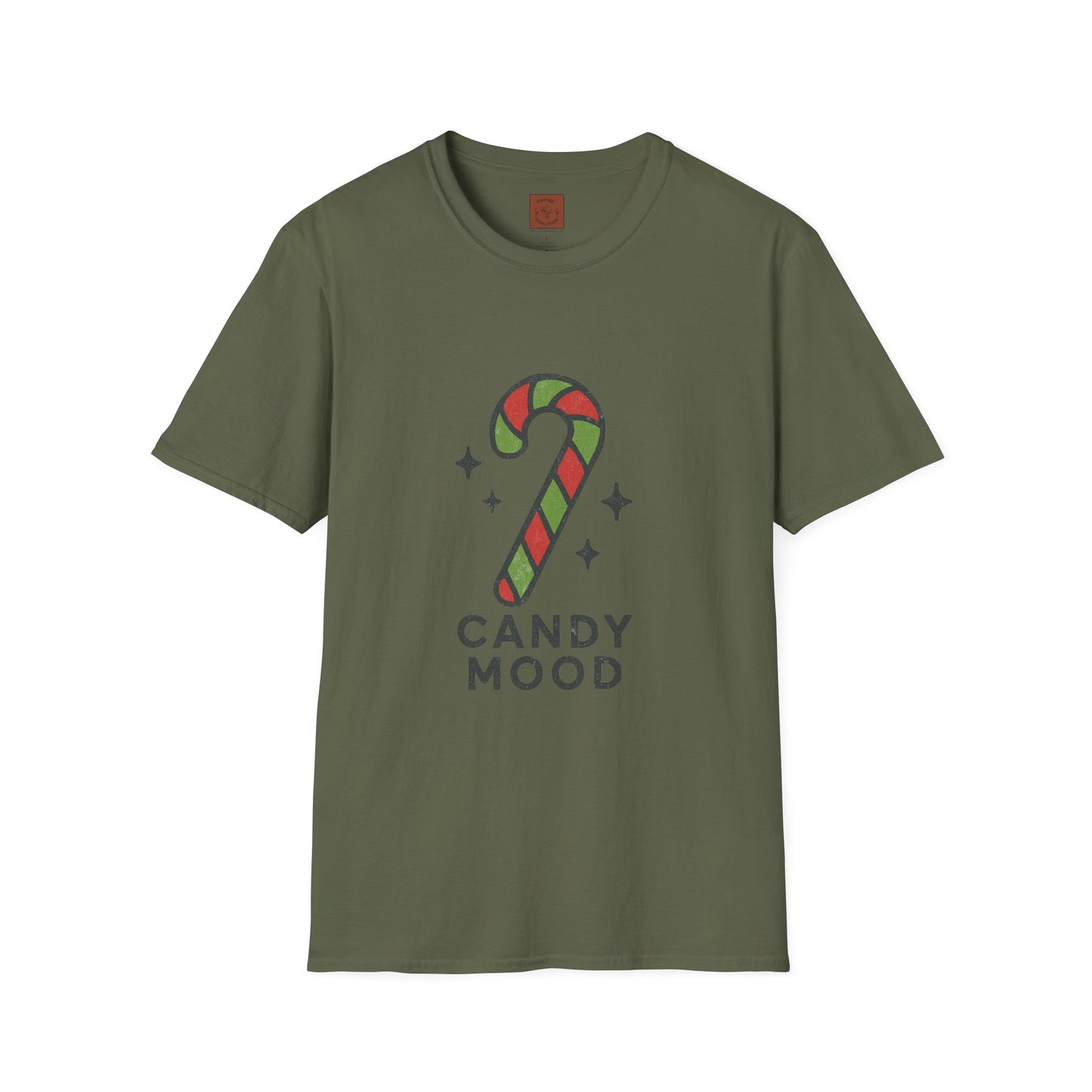 Candy Mood | Minimalist Christmas Candy Cane Aesthetic Unisex T-Shirt