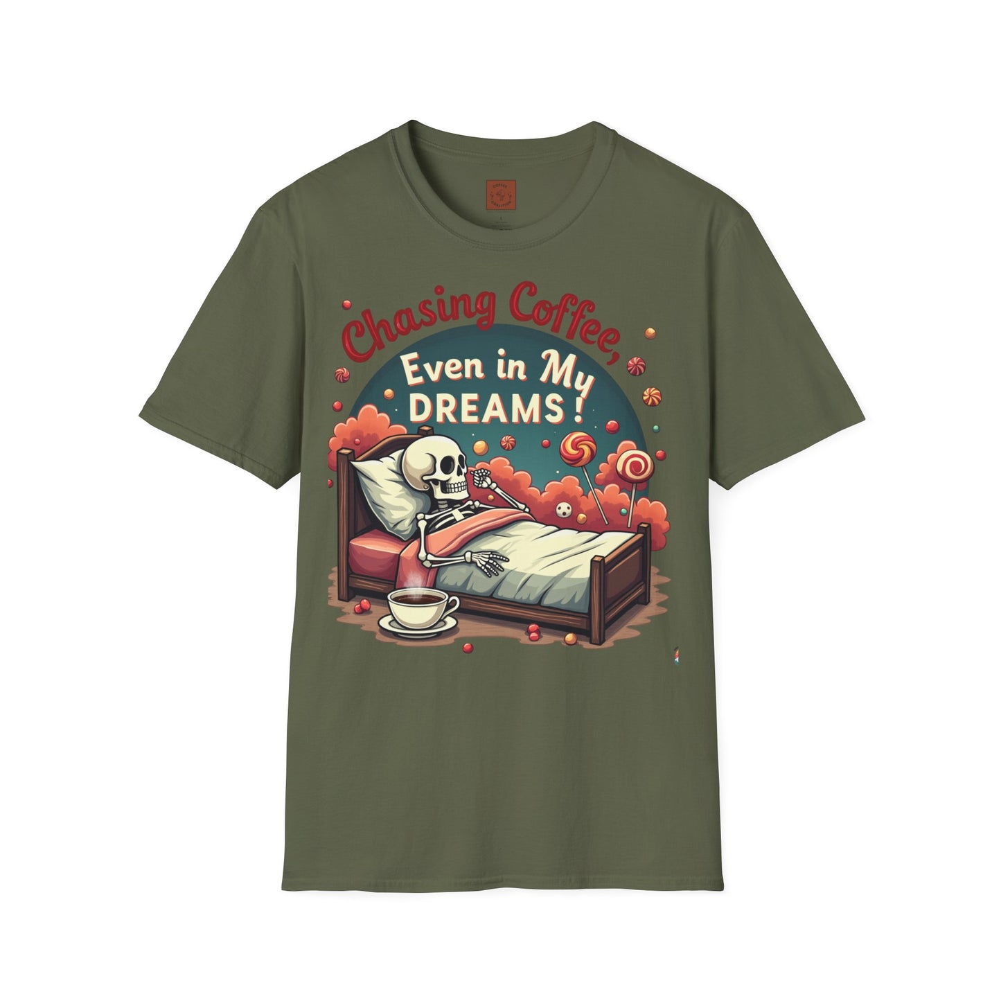 Chasing Coffee Even in My Dreams | Sleepy Skeleton Tee