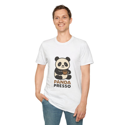 Panda Presso | Cute Coffee Lover Unisex T-Shirt