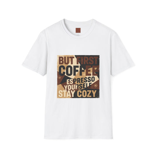 But First Coffee | Cozy Christmas Espresso Lover Unisex T-Shirt