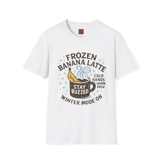 Frozen Banana Latte | Funny Winter Coffee Lover Unisex T-Shirt