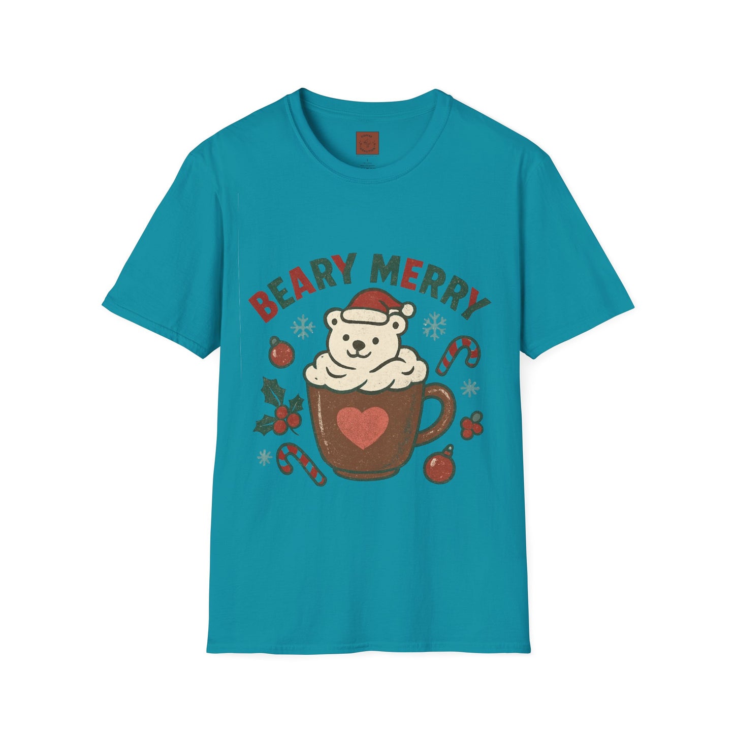 Beary Merry | Cute Christmas Coffee Lover Unisex T-Shirt