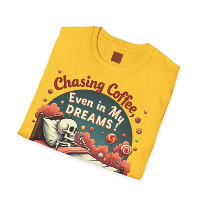 Chasing Coffee Even in My Dreams | Sleepy Skeleton Tee