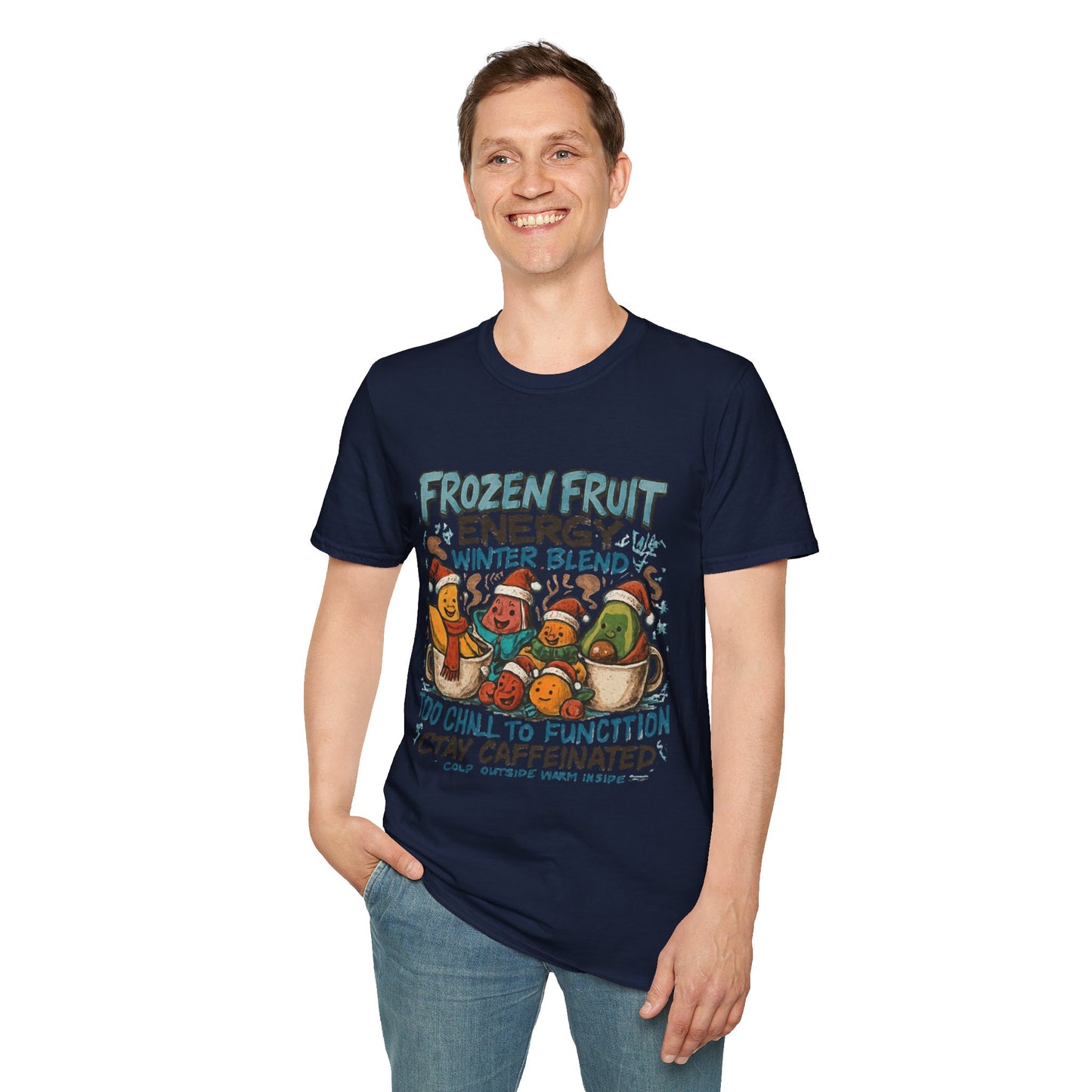 Frozen Fruit Energy | Funny Winter Coffee Lover Unisex T-Shirt