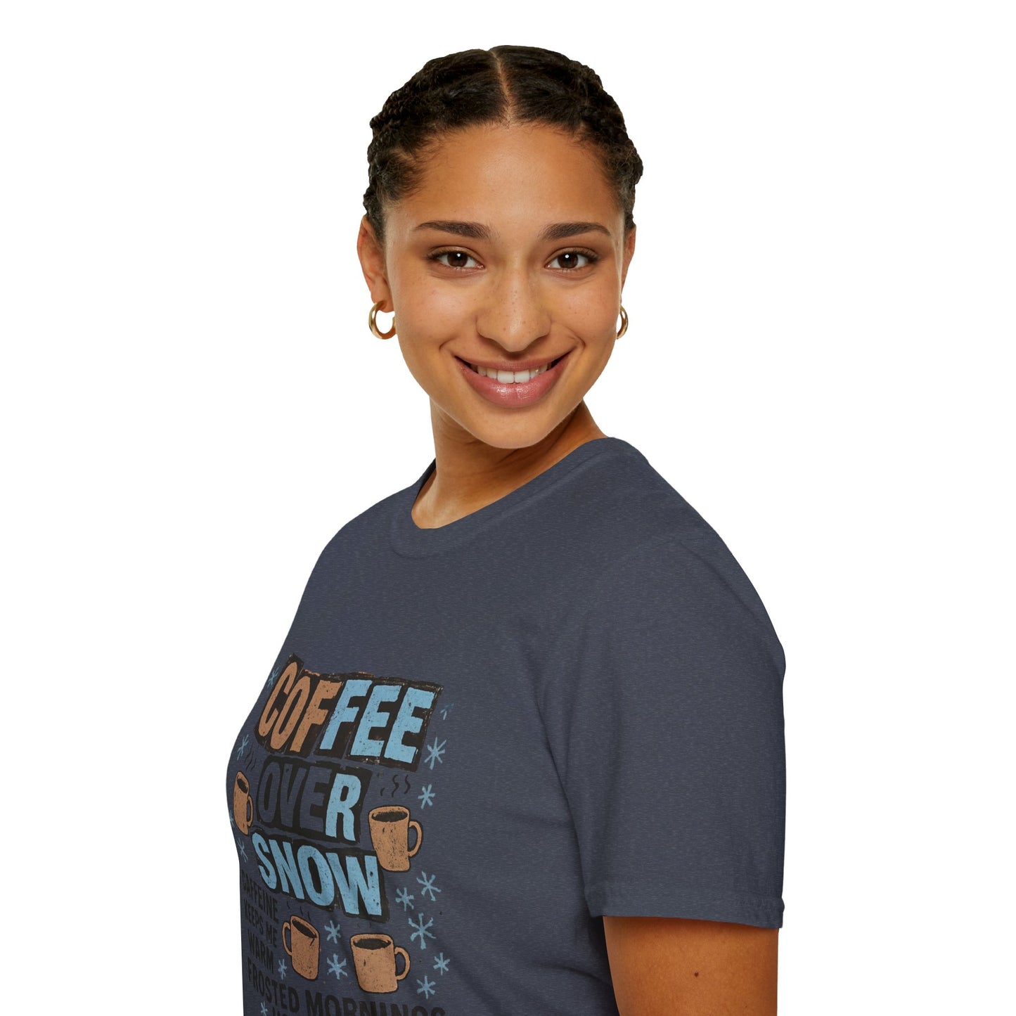 Coffee Over Snow | Cozy Winter Coffee Lover Unisex T-Shirt