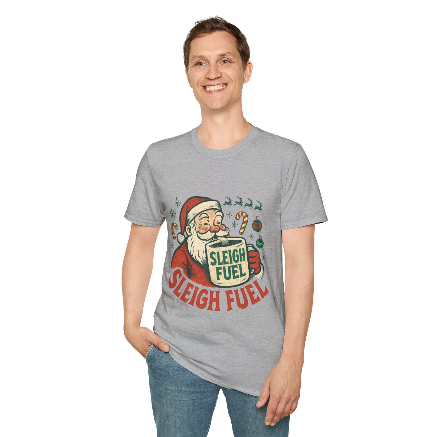 Sleigh Fuel | Funny Santa Christmas Coffee Unisex T-Shirt