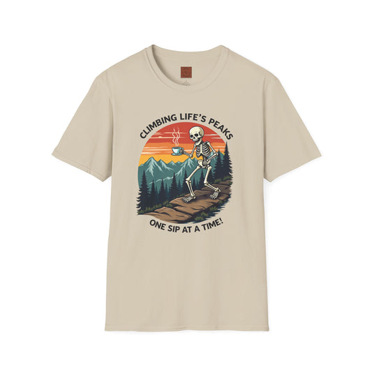 Climbing Life’s Peaks One Sip at a Time | Mountain Brew Skeleton Tee