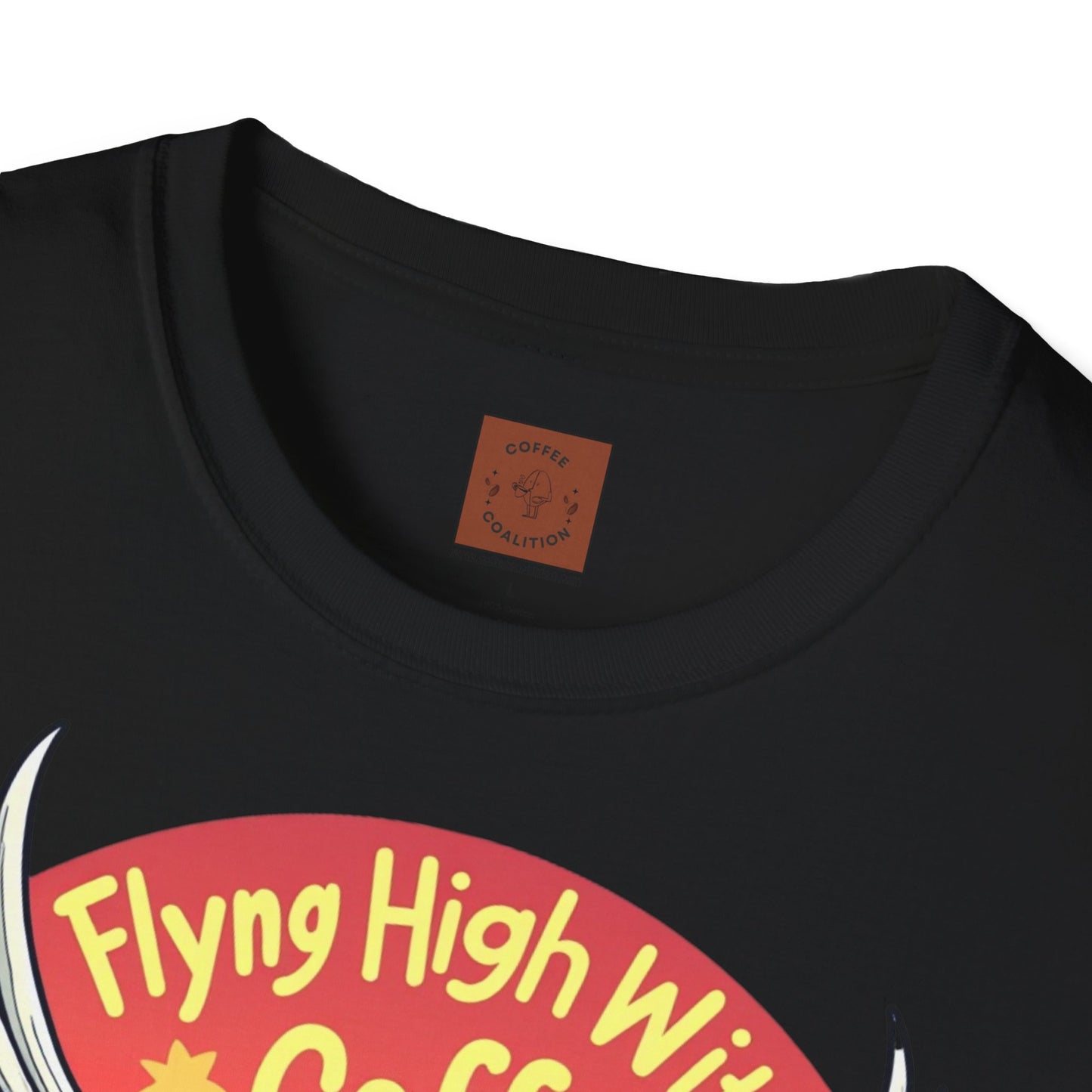 Flying High With Coffee | Skeleton Wings Tee
