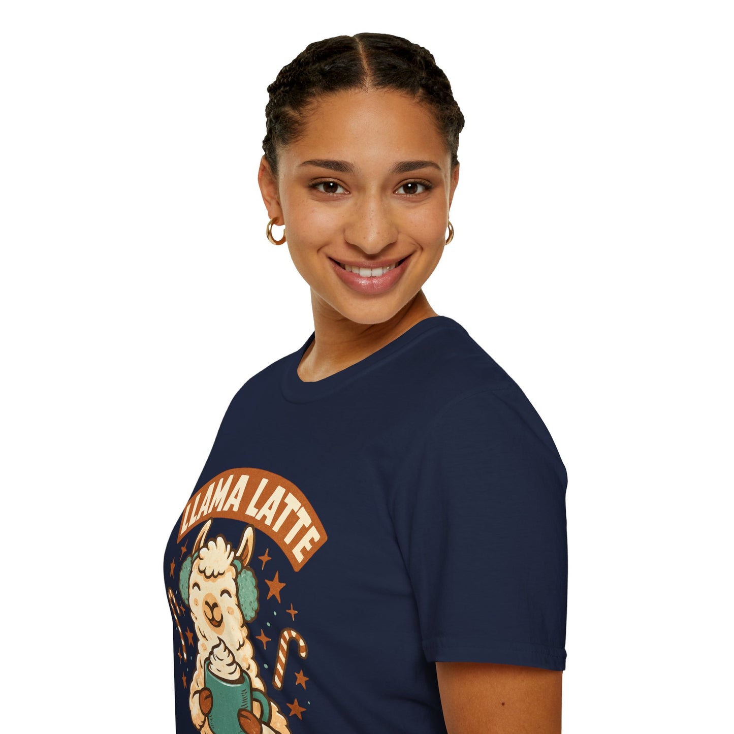 Llama Latte | Cute Christmas Coffee Lover Unisex T-Shirt