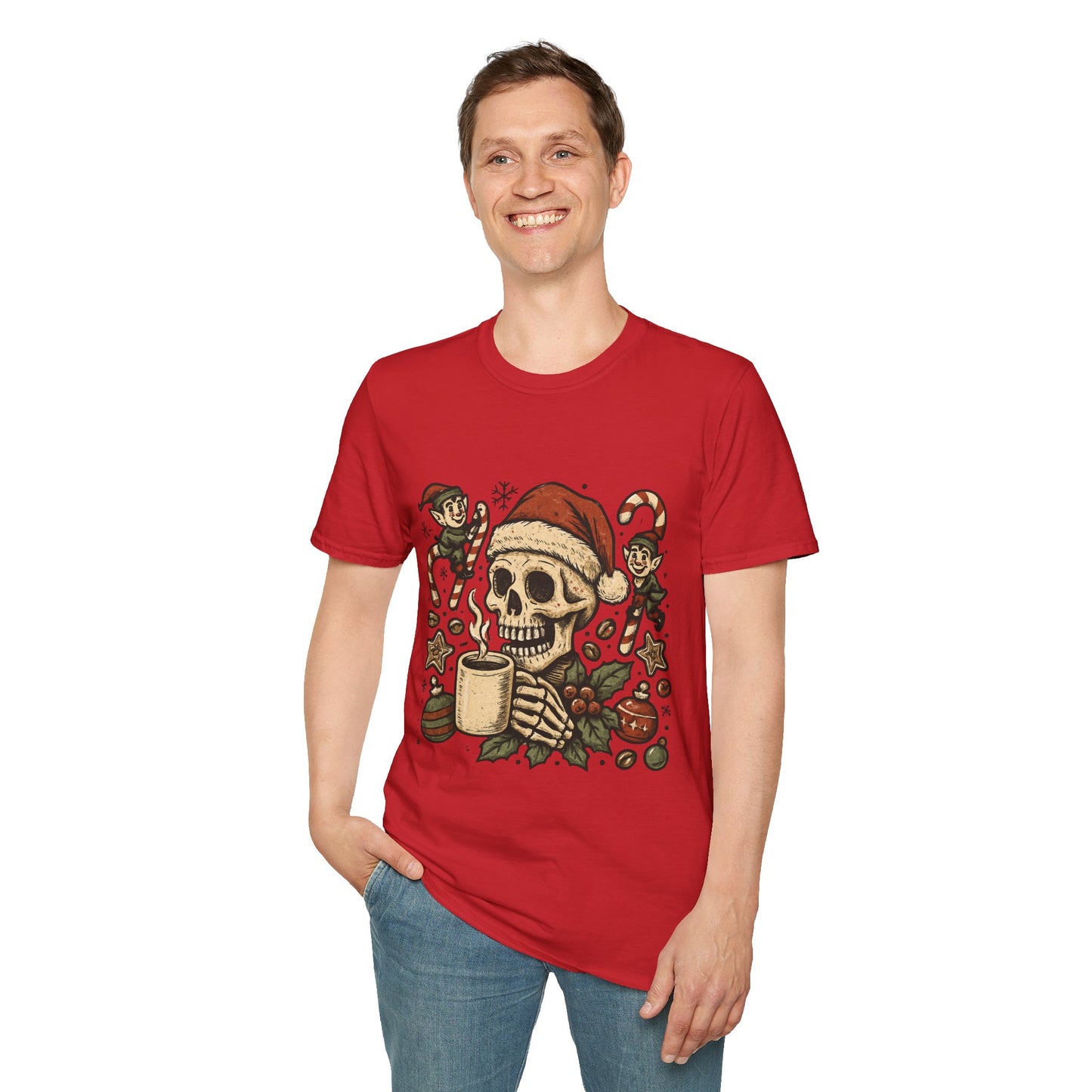 Deadly Good Brew | Funny Gothic Christmas Coffee Unisex T-Shirt