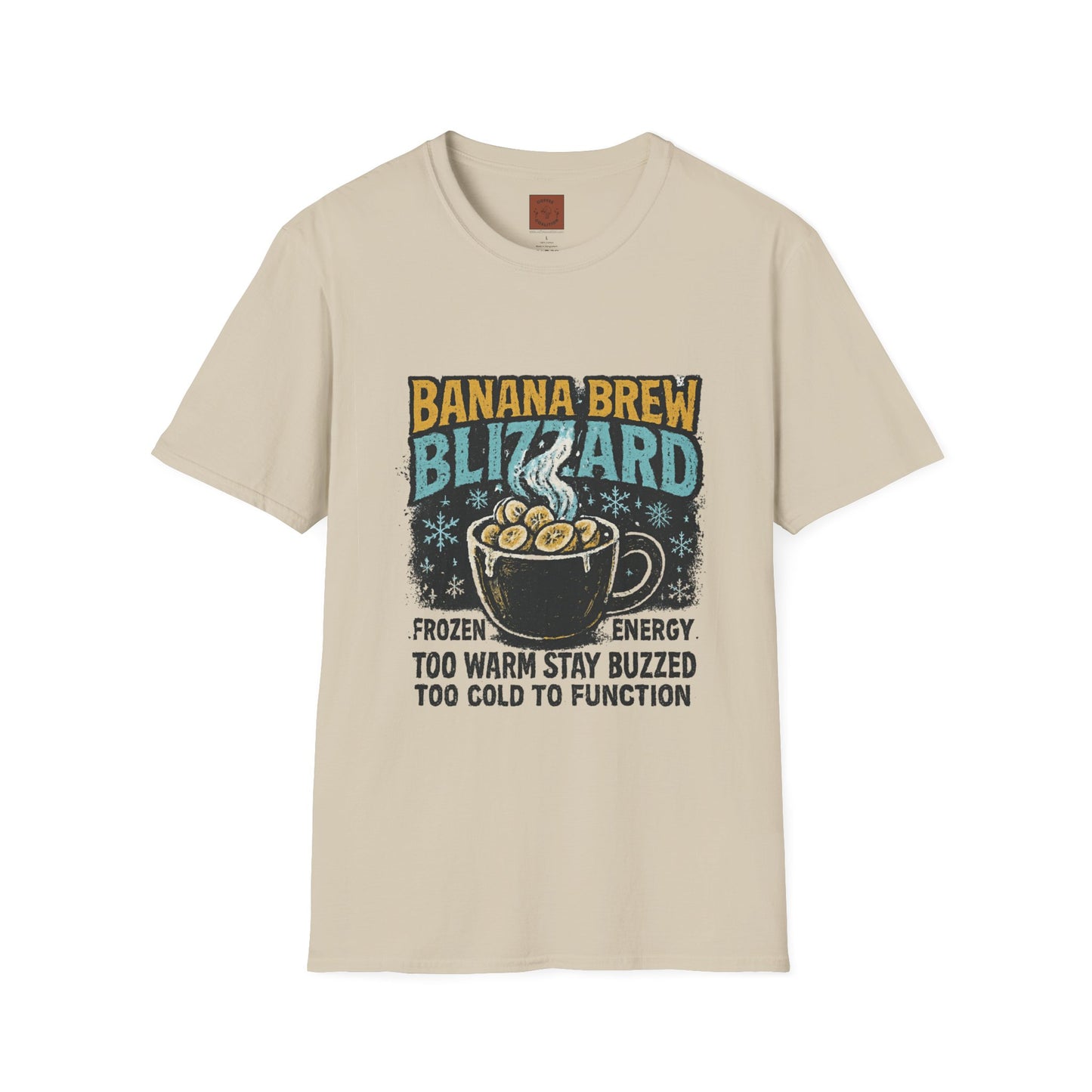 Banana Brew Blizzard | Funny Christmas Coffee Lover Unisex T-Shirt