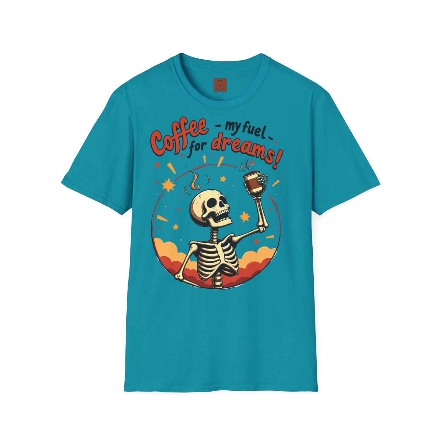 Coffee — My Fuel for Dreams | Caffeinated Ambition Skeleton Tee