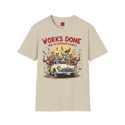 Work’s Done, Time to Espresso Myself | Weekend Coffee Skeleton Tee