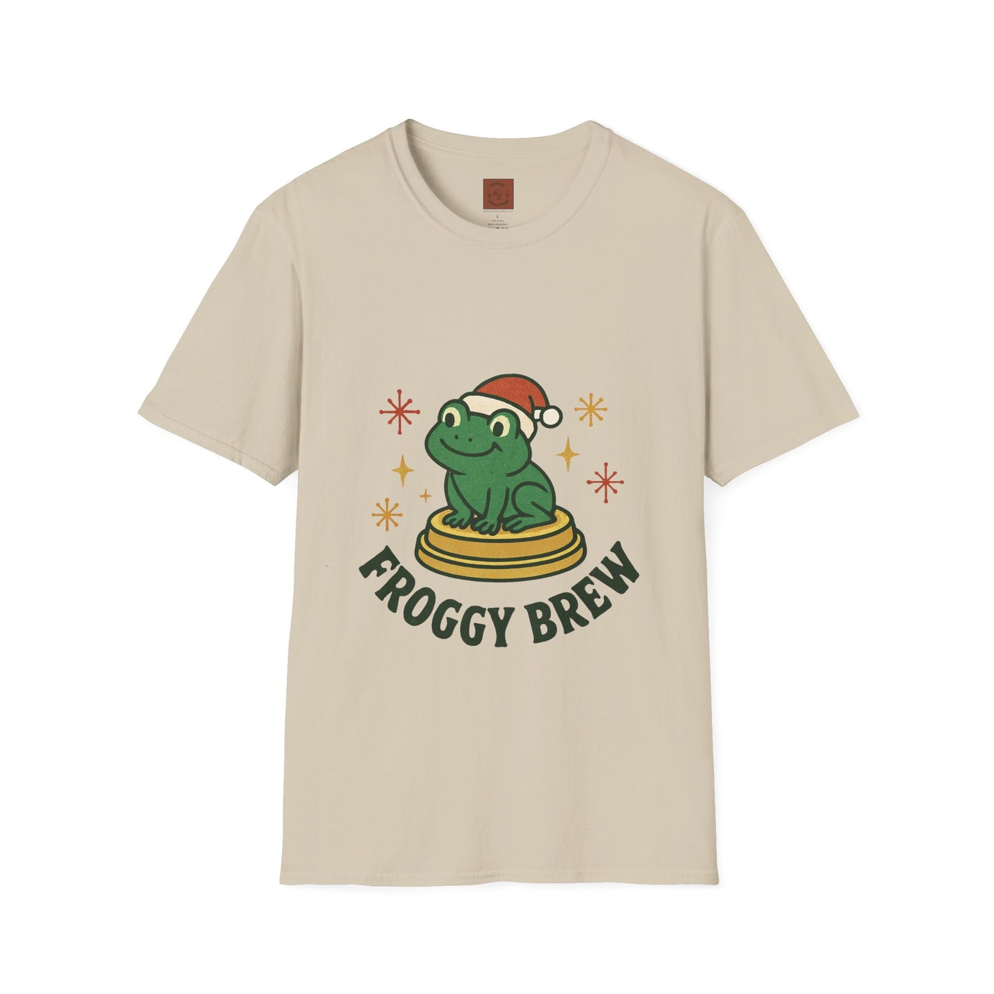 Froggy Brew | Funny Christmas Coffee Lover Unisex T-Shirt