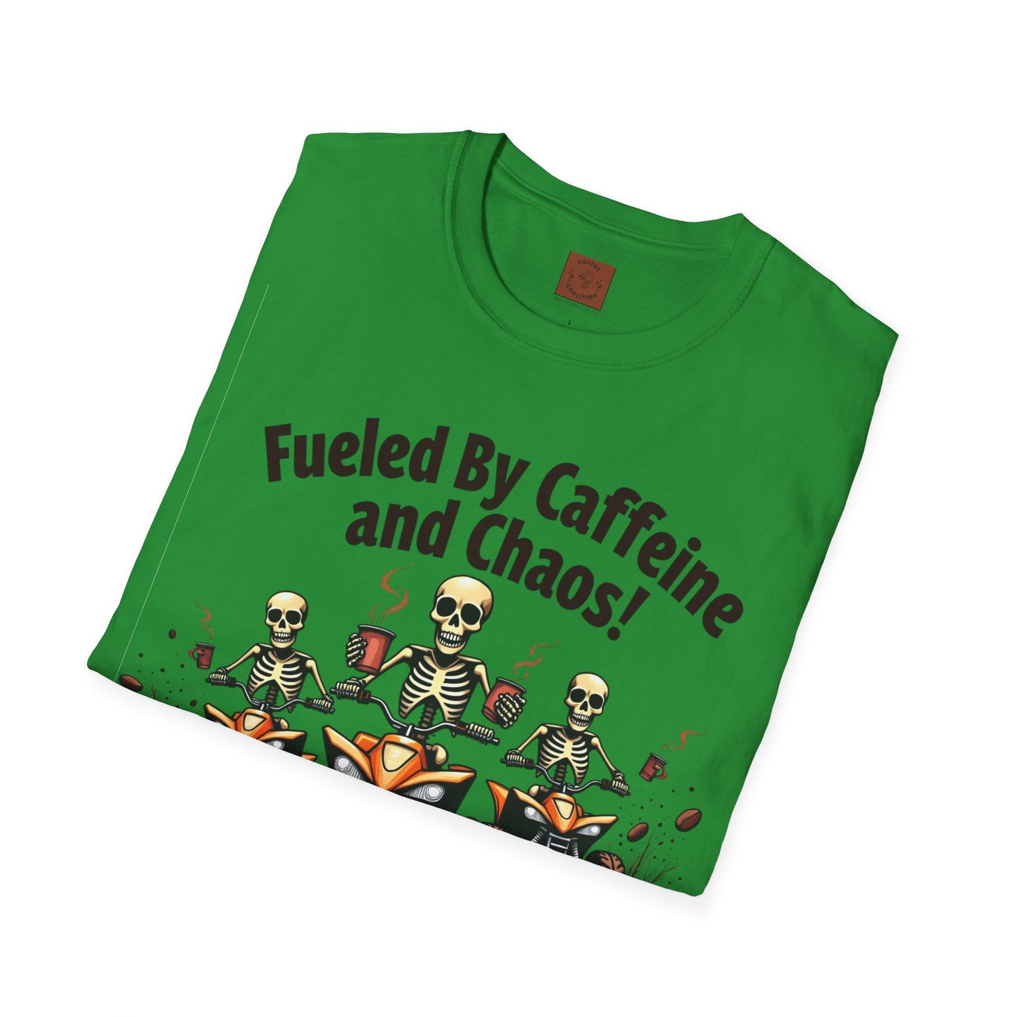 Fueled by Caffeine & Chaos | Skeleton Riders Tee