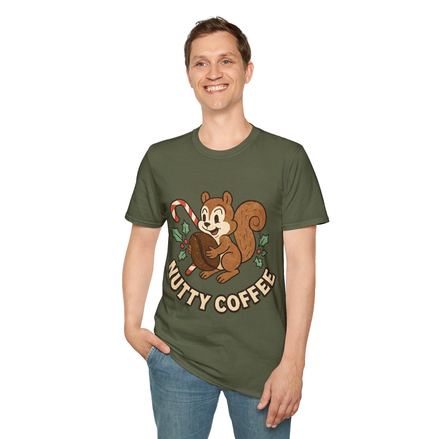 Nutty Coffee | Funny Christmas Squirrel Unisex T-Shirt