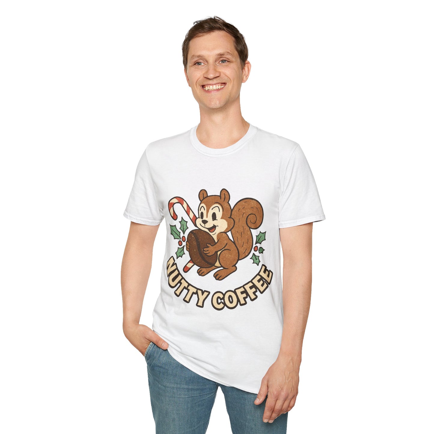 Nutty Coffee | Funny Christmas Squirrel Unisex T-Shirt