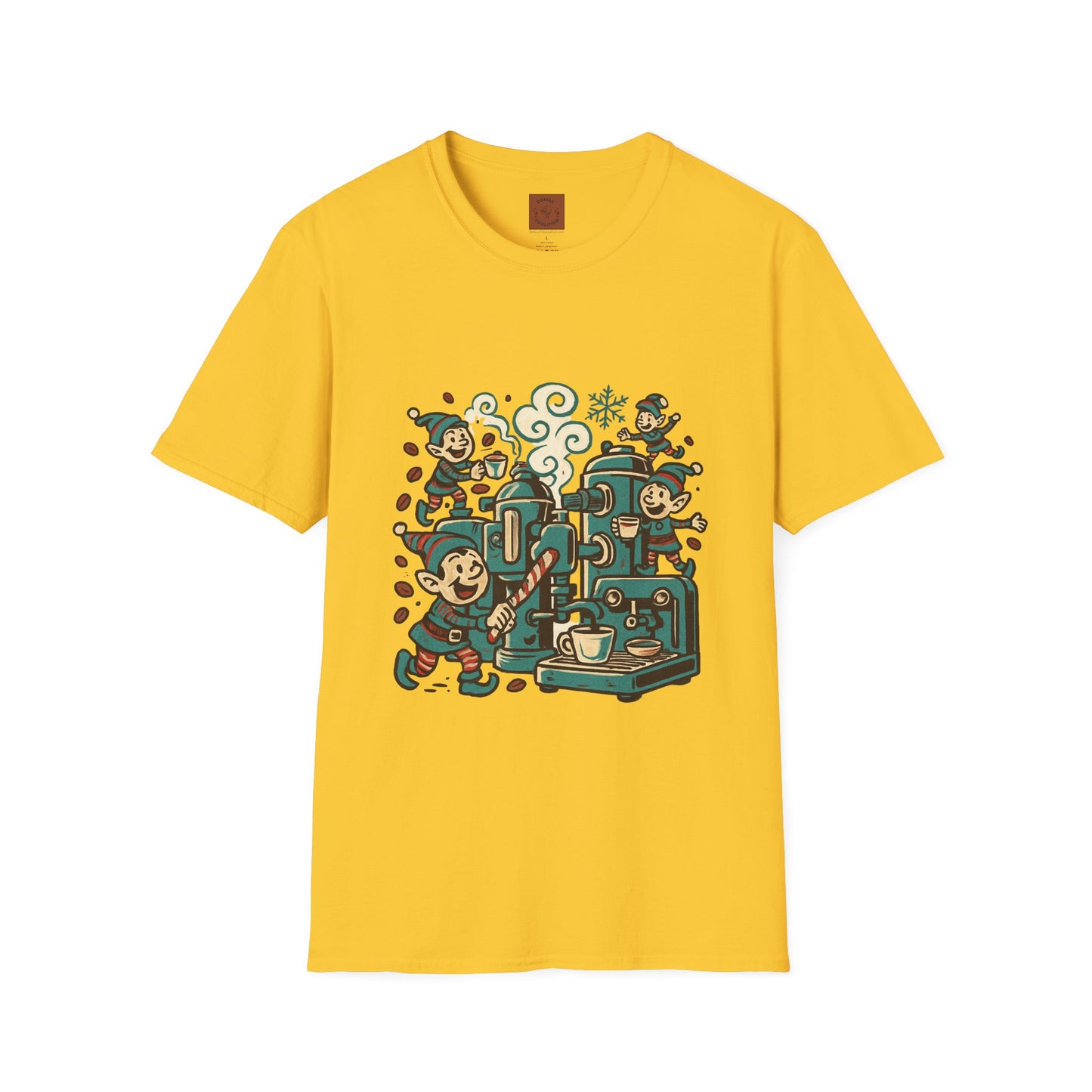 Elf Espresso Factory | Funny Christmas Coffee Lovers Unisex T-Shirt