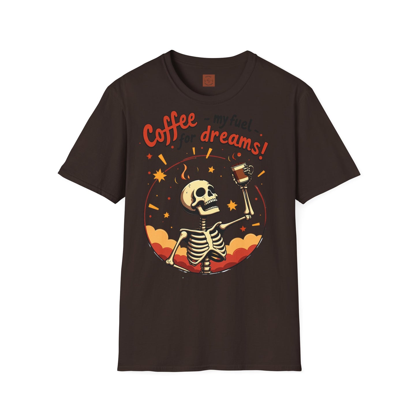 Coffee — My Fuel for Dreams | Caffeinated Ambition Skeleton Tee