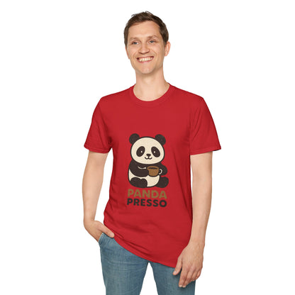 Panda Presso | Cute Coffee Lover Unisex T-Shirt