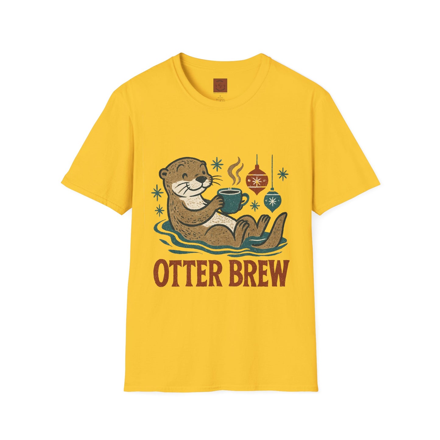 Otter Brew | Cute Coffee Lover Christmas Unisex T-Shirt