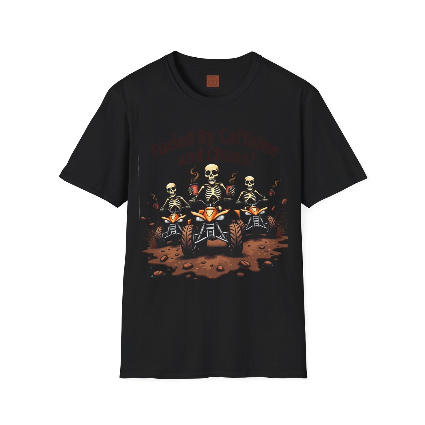 Fueled by Caffeine & Chaos | Skeleton Riders Tee