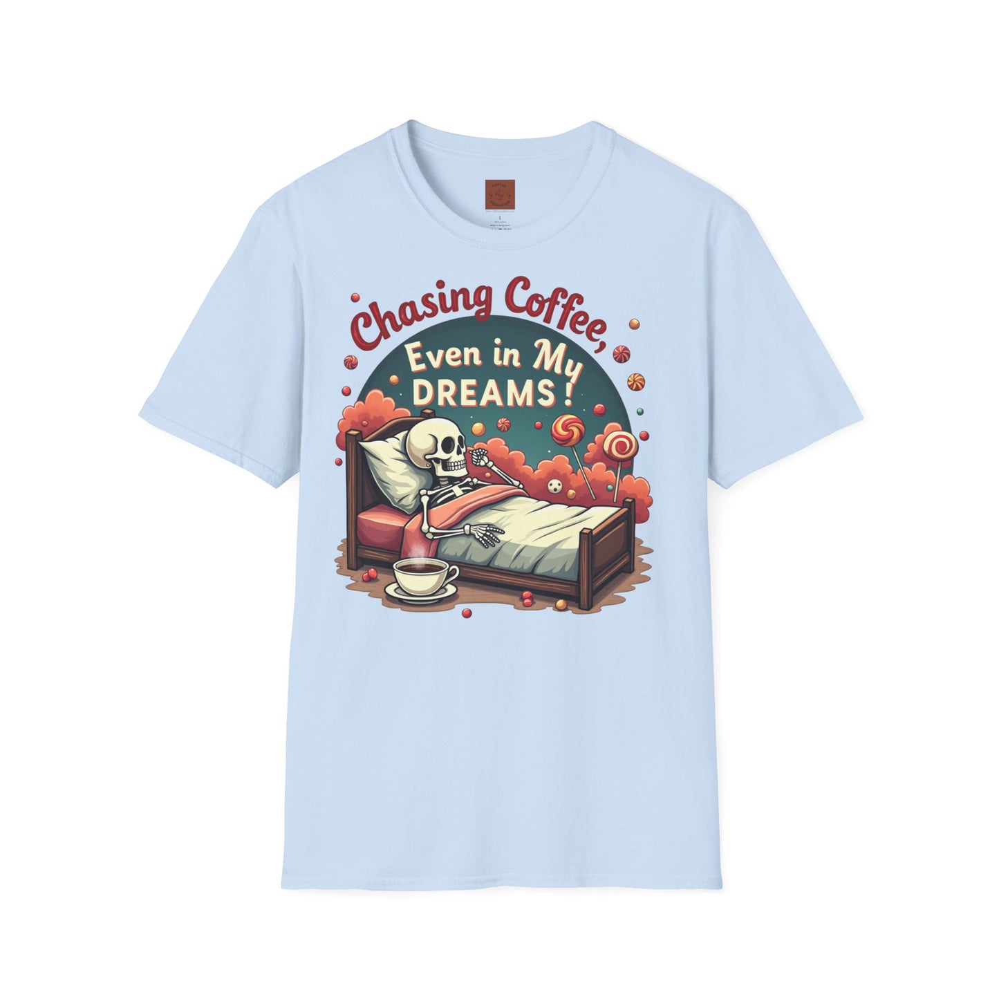 Chasing Coffee Even in My Dreams | Sleepy Skeleton Tee