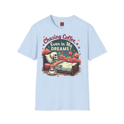 Chasing Coffee Even in My Dreams | Sleepy Skeleton Tee
