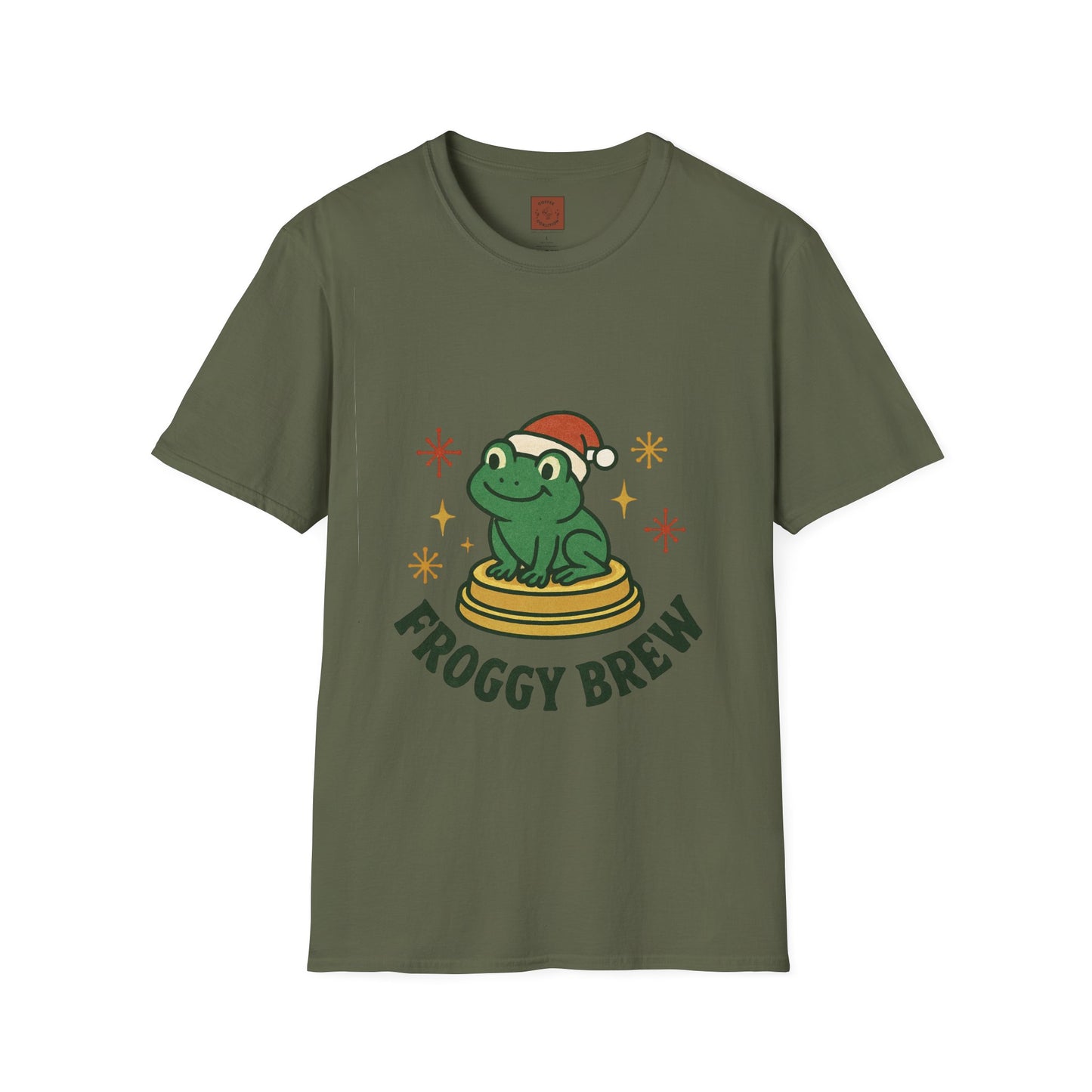 Froggy Brew | Funny Christmas Coffee Lover Unisex T-Shirt