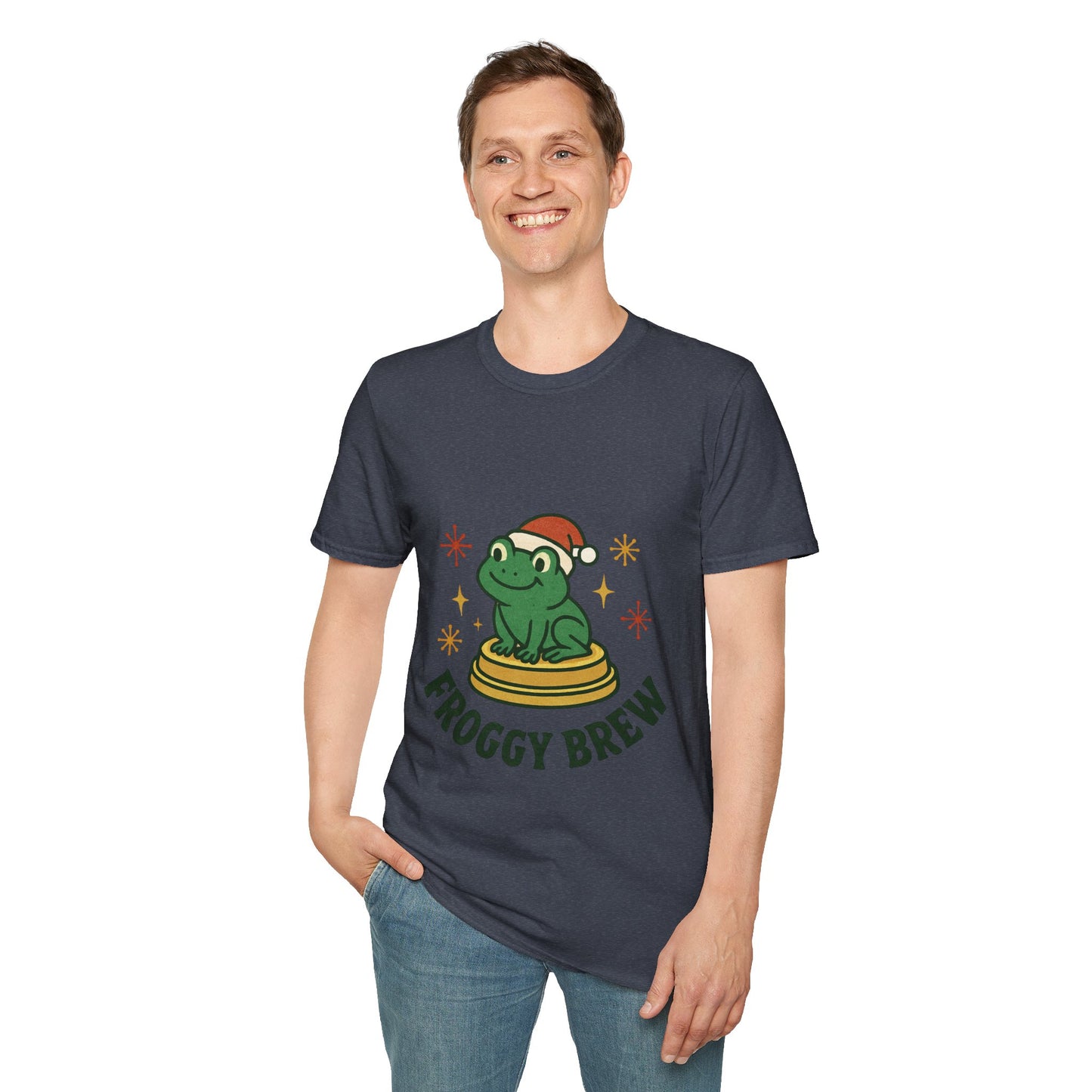Froggy Brew | Funny Christmas Coffee Lover Unisex T-Shirt