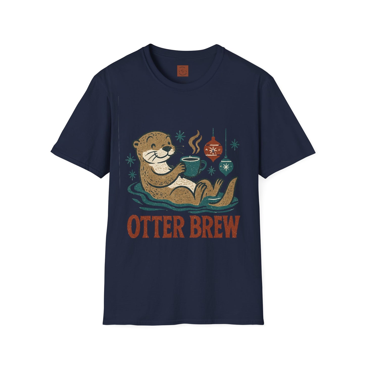 Otter Brew | Cute Coffee Lover Christmas Unisex T-Shirt