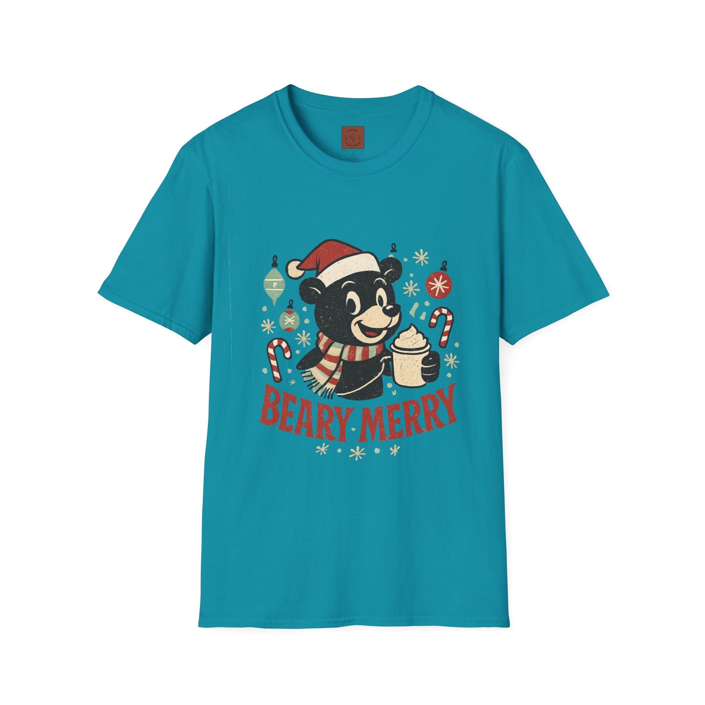 Beary Merry | Cute Bear Coffee Christmas Unisex T-Shirt